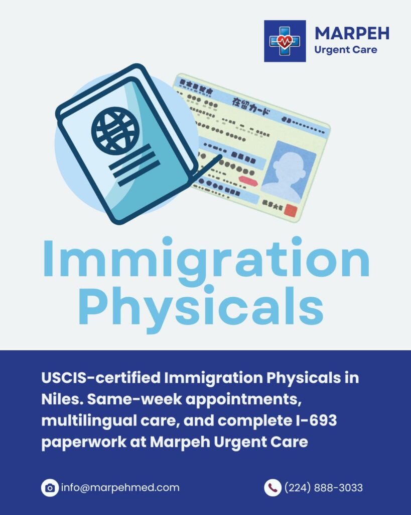 USCIS Immigration Physicals at Marpeh Urgent Care in Niles, IL – Passport and ID Graphic