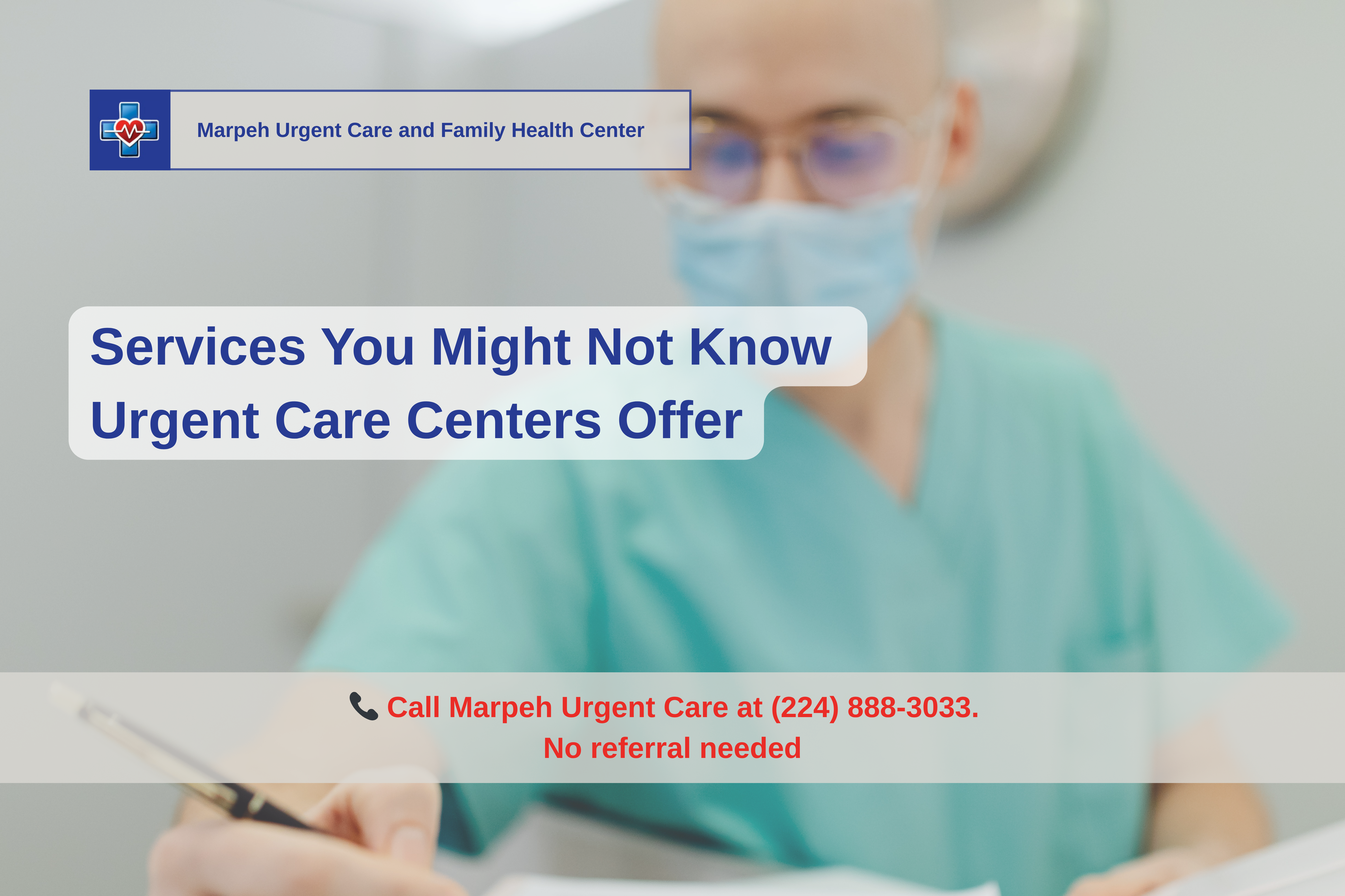 Services You Might Not Know Urgent Care Centers Offer